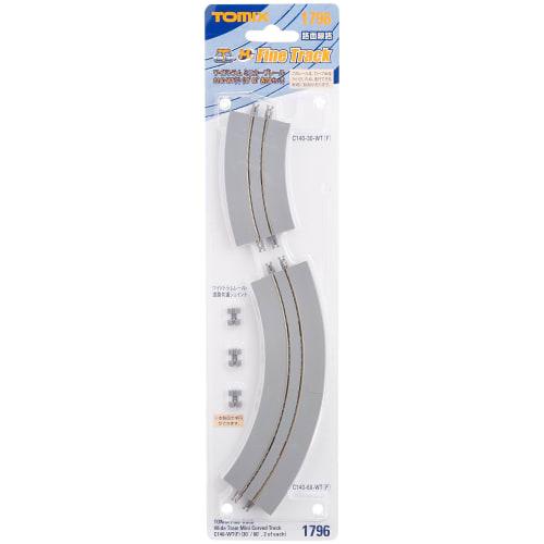 

TOMIX N Gauge Wide Tram Mini Curved Rail C140-WT F 30 and 60 Curved Rails, Set of 2, 1796, Model Railroad Supplies