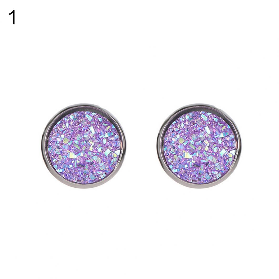 

Женские круглые серьги-гвоздики со звездным небом, серьги из нержавеющей стали, ювелирные изделия для пирсинга, подарок