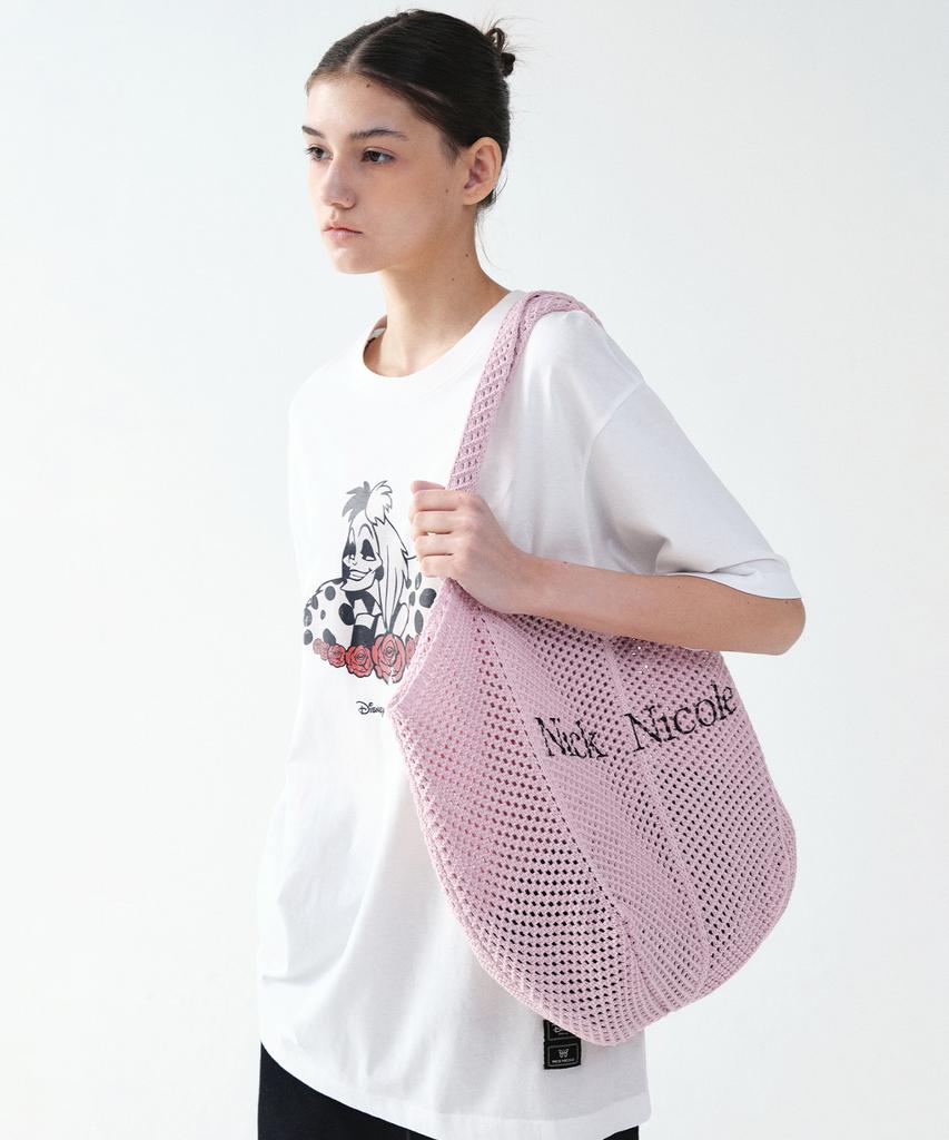 Nick&Nicole Nicole Crochet Knit Bag_Pink