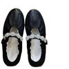 Fashion Retro Pearl Mary Jane Ballet Flat Shoes Women's Spring Autumn New Style Sports Casual Leather Dequanyi Rubber Bottom