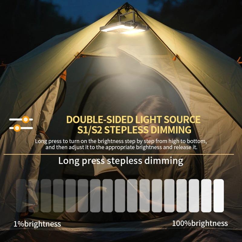 Camping Tent Light 1000 Lumens Portable Outdoor Emergency Light Hanging Night Lamp for Outdoor Garage Camping Job Site Lighting