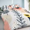 3Pc Bedding Pillowcase Quilt Cover Set White Background Flat Plant 2D Digital Printing Suitable For Bedroom Dormitory Decoration