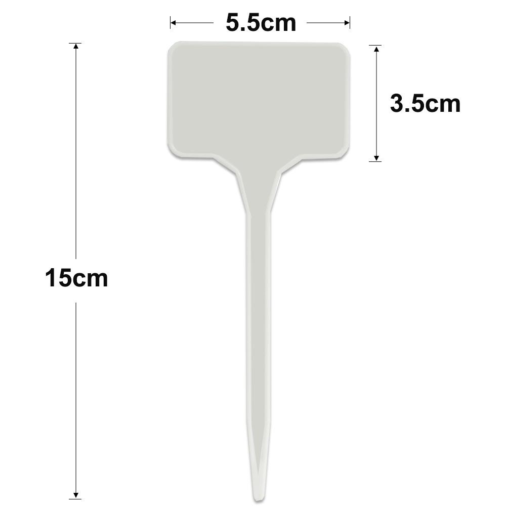 Tall White Tee Tags for Garden Plants Potted Waterproof Anti-UV T Labels Greenhouse Flower Vegetables Herb Markers Sign Stakes