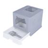 Enclosed Cat Litter Box Anti Splashing Easy to Clean Odor Control Large Top Entry Foldable Kitty Litter Tray with Lid