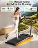 Akluer 480L-B Incline Walking Pad with Foldable Handle, 2.5HP Quiet Motor, LED Screen & Remote Control, 150kg Max Capacity, Anti-slip Belt