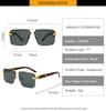 Rimless Sunglasses Rectangle Fashion Popular Women Men Shades Small Square Sun Glasses For Female male Summer Traveling Oculos