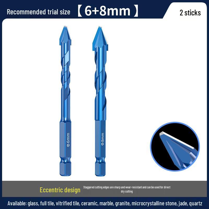 Blue Victory Super Hard Angled Tile and Concrete Drill Bit Set