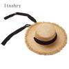 New Fashion Women's Sun Hat Brand New Women Summer Ribbon Lafite Straw Hat Beach Hat Wide Brim Sombreros Hombre Travel Vacation