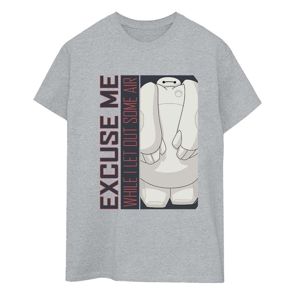 Disney Womens/Ladies Big Hero 6 Baymax Excuse Me Some Air Cotton Boyfriend T-Shirt