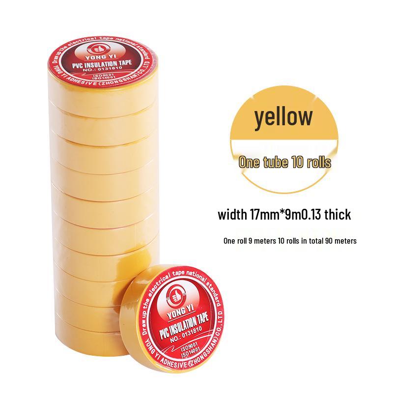 Flame Retardant Black & Red PVC Electrician's Insulating Tape - Waterproof, Wear Resistant & High-Temperature Electrical Wire Tape