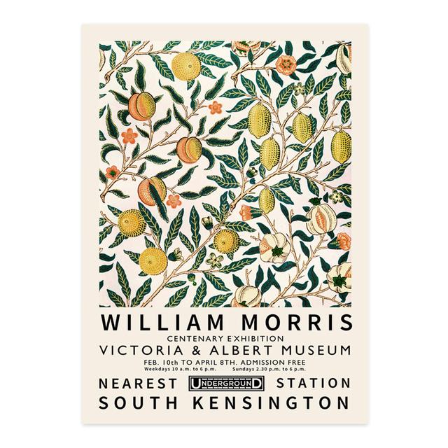 William Morris Världsberömd målning Konstaffisch Retro växt Blomma Canvasmålning för modernt hem Väggdekoration Väggmålning Bild