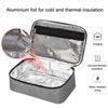 Large Capacity Lunch Bag Leakproof Portable Handle Insulated Lunch Bag Thermal Insulated Polyester Cooler Lunch Bag Camping
