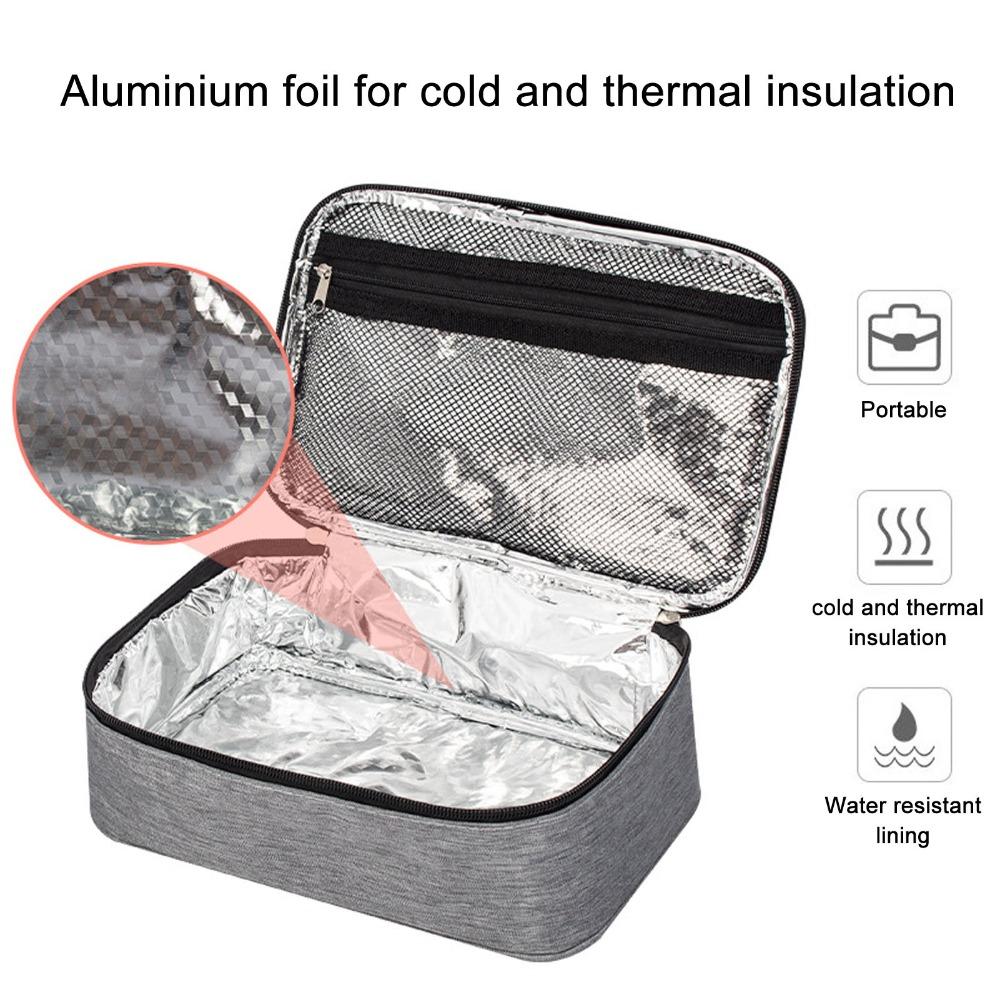 Large Capacity Lunch Bag Leakproof Portable Handle Insulated Lunch Bag Thermal Insulated Polyester Cooler Lunch Bag Camping