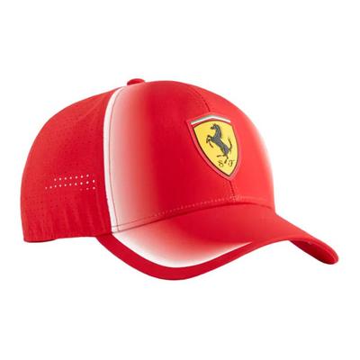 Puma X Ferrari Badge Pattern Decorated Polyester Baseball Cap Unisex Caps Red 027100-01