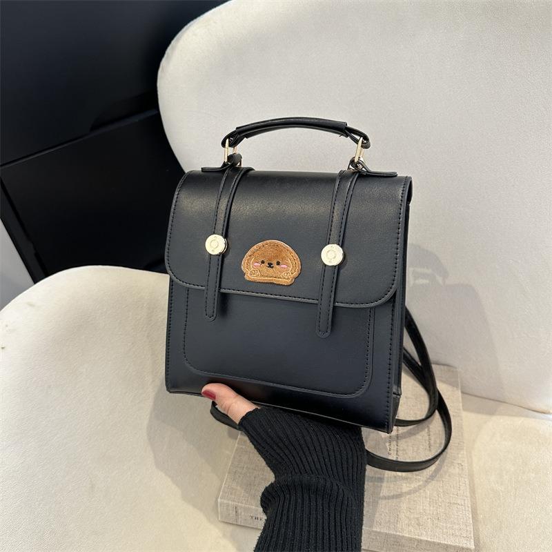 Commuter texture simple retro casual bag autumn and winter new backpack messenger bag tide