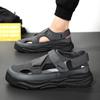 Men's wrapped toe high-end sandals summer outdoor casual beach shoes breathable sports slippers thickening soft bottom non-slip