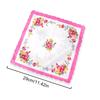 6Pcs/Pack Floral Women Handkerchiefs Cotton Flower Random Color Women Hand Towel 29*29cm