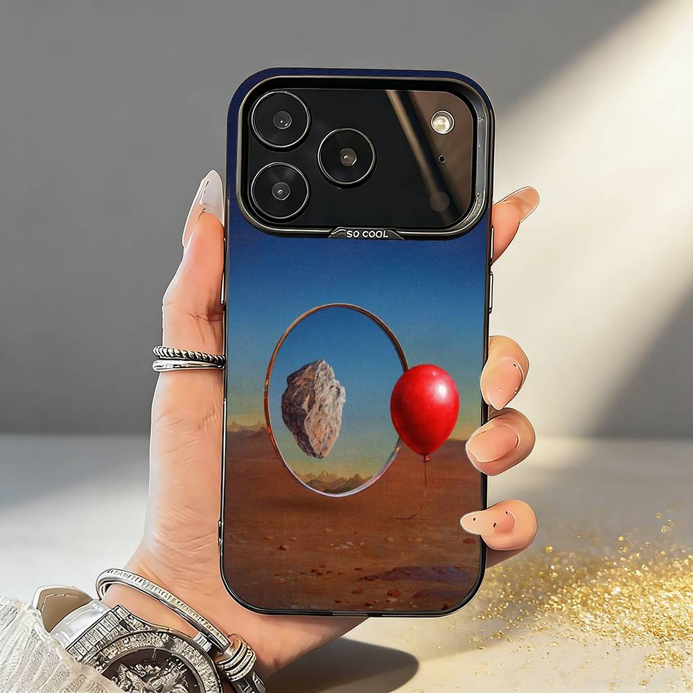 

S-Сальвадор D-Дали A-Художник Чехол для телефона Для iPhone17 16 15 14 13 12 Pro Max Серый Черный Матовый Лазерный Металлик Аврора Funda iPhone17air