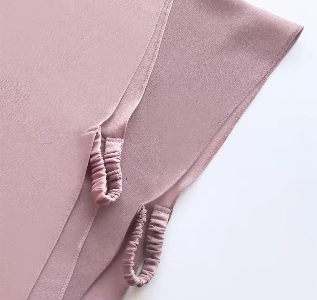 Sciarpa Hijab Istantanea in Chiffon Solido per Donna Musulmana Fascia Elastica Sottogola Hijab Moda Casual Foulard Islamico Turbante Bandana
