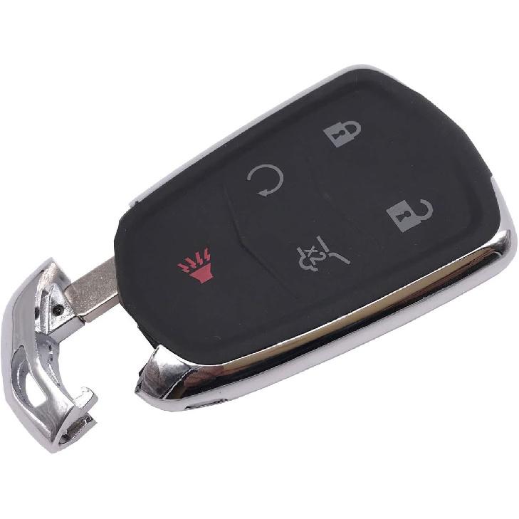 5 Buttons Replacement Key Fob Cover Case Fit For 2015- Cadillac Escalade, CTS, SRX, XT4,XT5, ATS, STS,XD6 CT6 XT5 Keyless Entry Remote Key Fob Shell