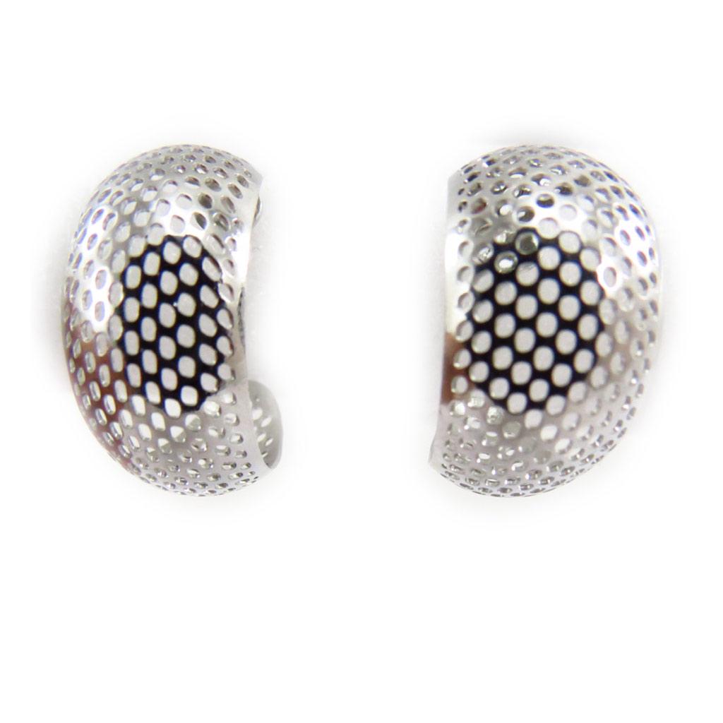 Les Trésors De Lily [J6892] - Silver 'Choregraphy' Hoop Earrings Ø 20 Mm