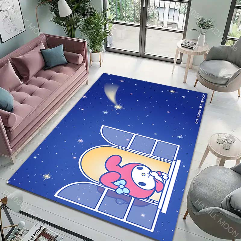 15 Sizes Japanese My Melody Rug Carpet for Living Room Children Bedroom Mat Sofa Doormat Floor Rug Home Decor Anti-Slip Mat