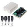 DC12V 4CH RF Relay Wireless RF Remote Control Switch Transmitter with Receiver Module 433mhz LED Remote Control Durable