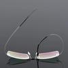 Myopia Glasses with Green Coating for Men and Women, Ultralight Frame, No Artificial Rimless