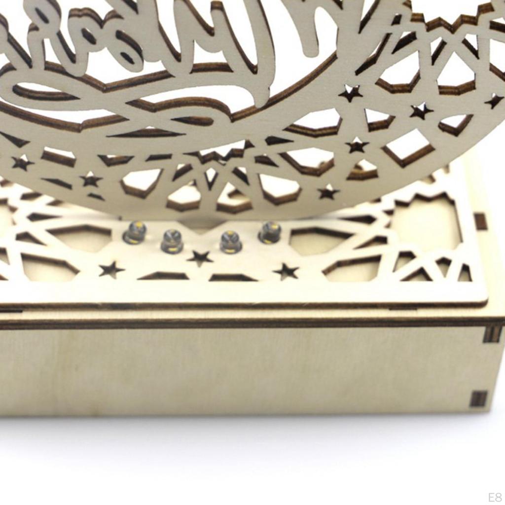Eid Crafts Night Light, , Ramadan Mubarak Lamp Decorations, Home Party Bedroom Ornaments for