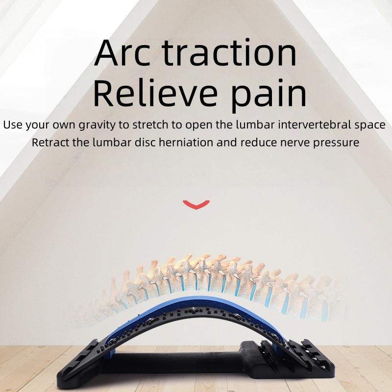 Back Stretcher for Back Pain Relief Multi-Level Adjustable Massager Waist Neck Fitness Lumbar Cervical Spine Support Pain Relief