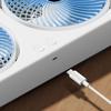 Tabletop Fan Air Circulation Fan Portable Dual Use Rechargeable Brushless Motor Multi Speed Adjustable with USB Cable for Home