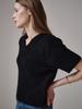 Saengleogsyu Balloon Short Sleeve Knit Black