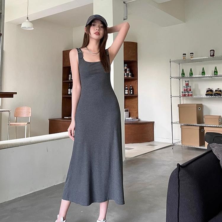 Hepburn Style Suspender Dress Women's Summer New Fashion French Design Sense Niche Vest Long Skirt