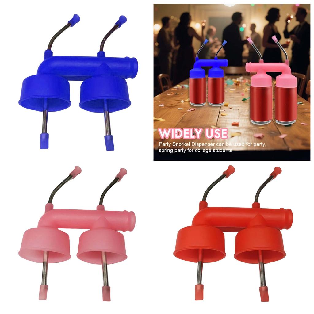 Double Beer Snorkel Beer Bong Drinking Accessories Drinking Funnel Bottle Chugger Beverage Snorkel for New Year Party