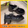 French fairy style pearl Mary Jane shoes 2025 autumn new Internet celebrity Korean version sweet skirt platform single shoes leather shoes