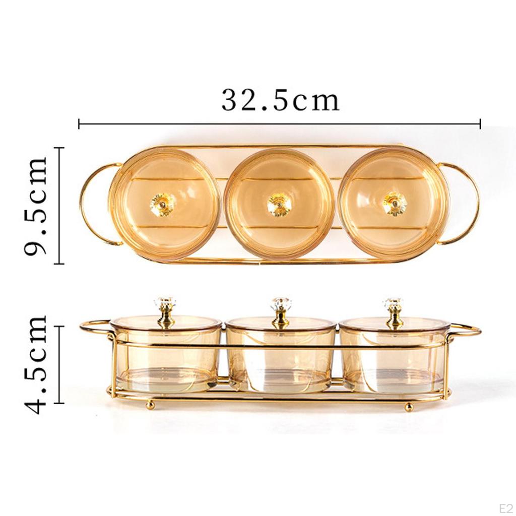 Break-Resistant Caddy Serving Platter Appetizer Plate Bowl Dessert Dividing