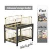 For Double Layered Storage Rack, a Must-have for Families, Adjustable Tracks, Raised Guardrails Making Items Less Likely To Fall