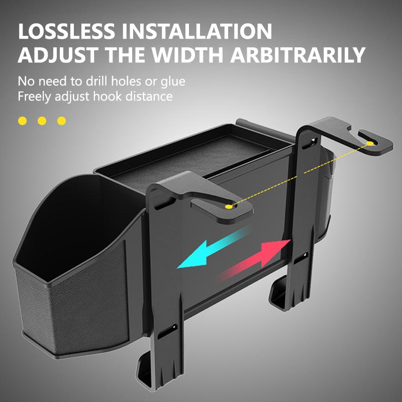 SEAMETAL 7 In 1 Car Backrest Storage Box Organizer Multifunctional Tissue Car Cup Holder Seat Back Storage Box