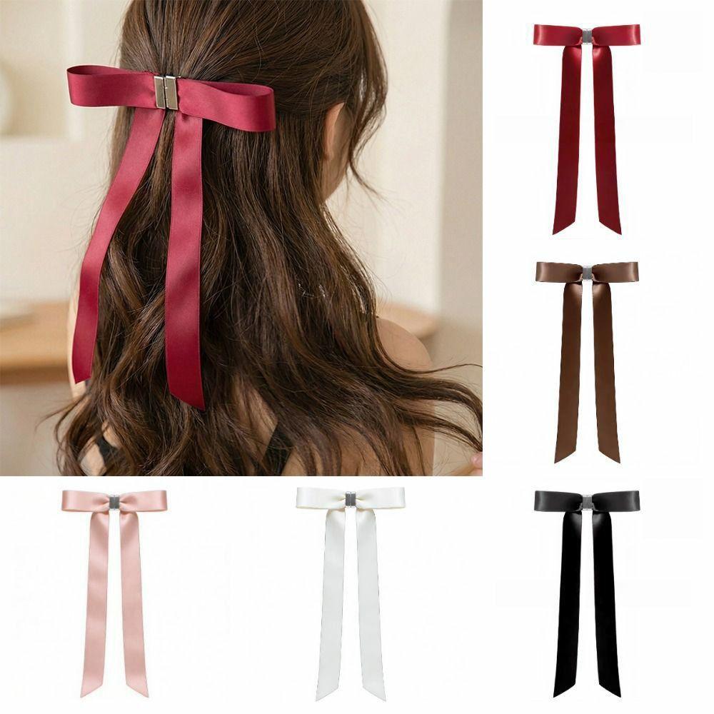 No Crease Magnetic Hair Clip Long Ribbons Elegant Hair Accessories  Girls
