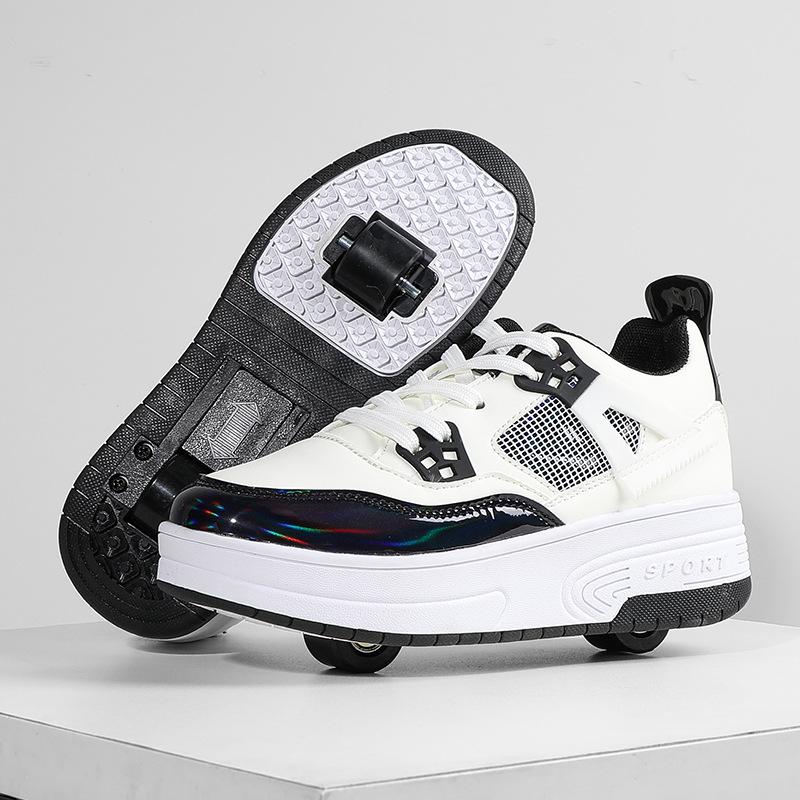Runaway Shoes Double Wheel Invisible Student Roller Skates Flying Shoes Walking Boys with Wheels Children's Shoes