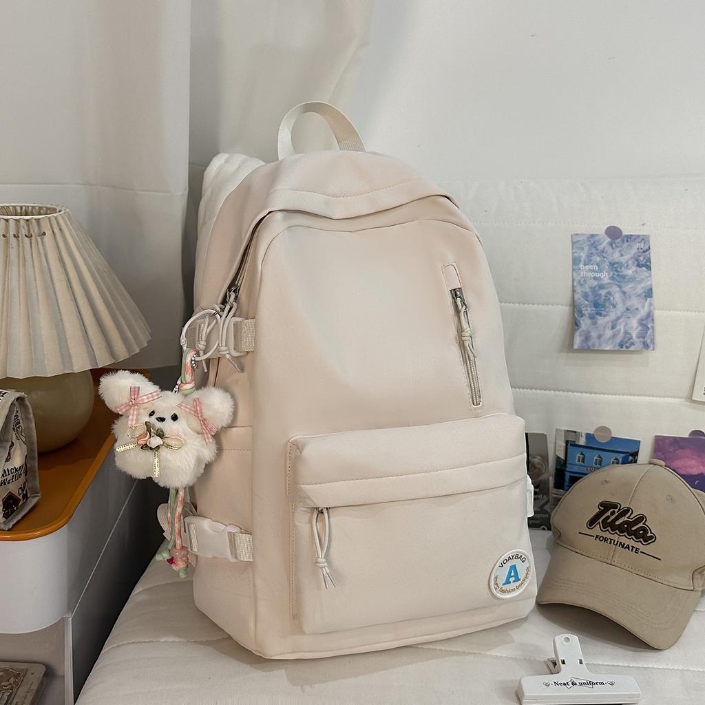 Schoolbag college style backpack girls new Korean ins high value candy color schoolbag junior high school students lightweight backpack