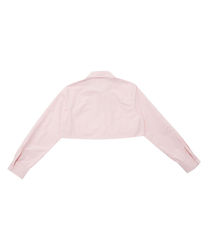 DELICCENT Two-Pocket Crop Shirt [Pink]