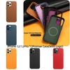 Stylish And Durable Leather Iphone 13 Pro Max Case With Magnetic Adsorption Available In Different Colors