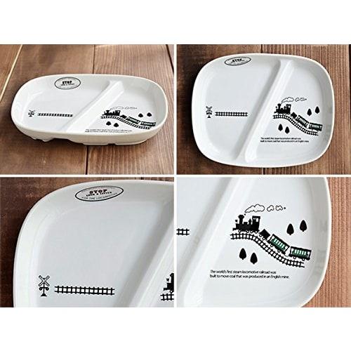 EAST table Children's Lunch Plate, 21.8cm, Train Design, for Boys, TOTOY, Made in Japan, Cute, Dishwasher and Microwave Safe, to-01303