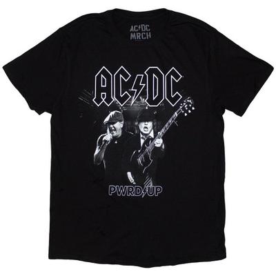 AC/DC Unisex Adult PWRD-UP B&W Photo EU Tour Â´24 Back Print T-Shirt