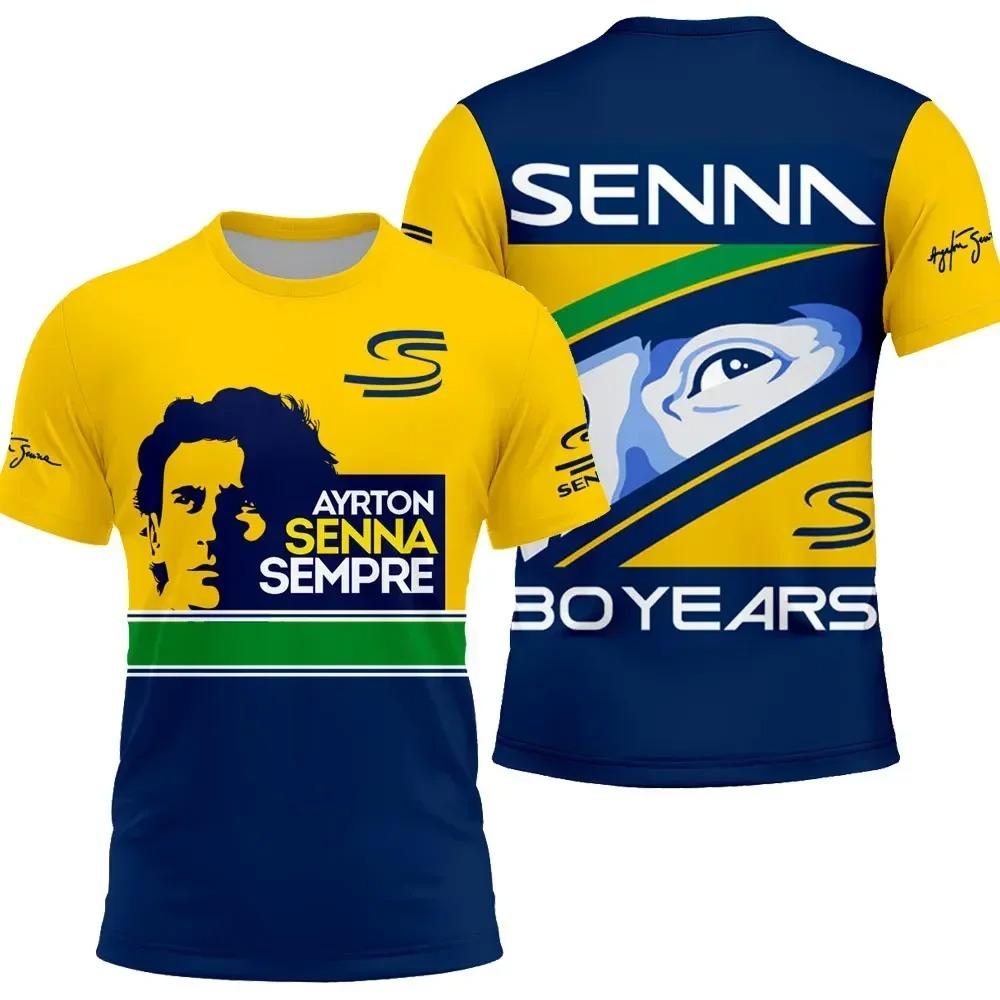 

2026 new Ayrton Senna No.12 racing car 3D printed summer sports casual breathable men s and women s short sleeved T-shirt 6XL