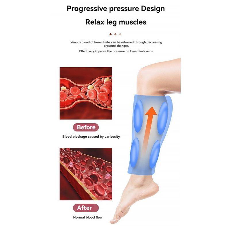 Versatile Leg Massage Air Compression Massage With Heat Cordless Leg Massager For Circulation And Pain Relief Calf Massager 1PC
