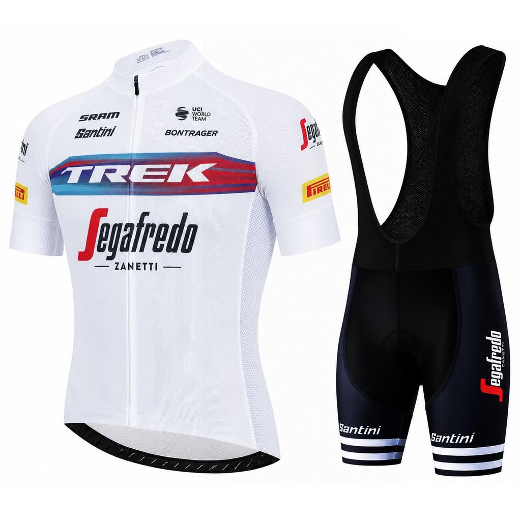 Short Sleeve Cycling Suit Men's Strap Cycling Pants Sweat-absorbing and Breathable Cycling Suit