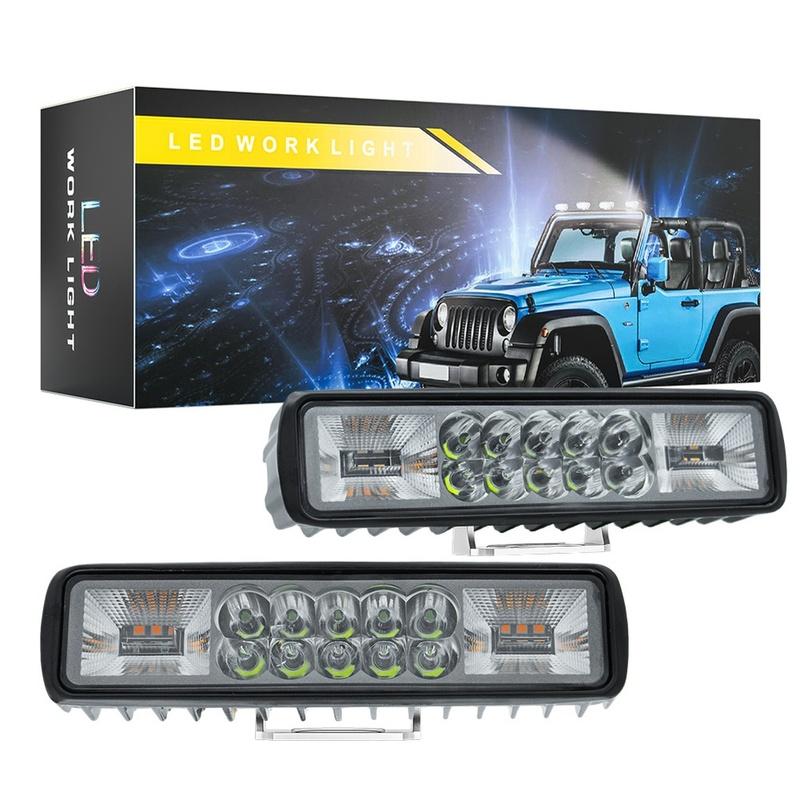 

16LED Off Road Work Light White Yellow Flash Strobe Light For Truck Motorcycle LED Work Light Lamp DC9-80V 1400LM LED Light Bar