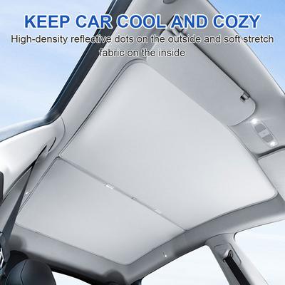 Sun Roof Shade Ultraviolet Isolation Front & Rear Top Glass Window Roof Shade for Tesla Model 3 2025 Front Rear Sunroof